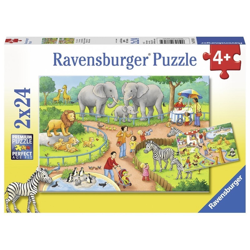 PUZZLE 2X24PC A DAY AT THE ZOO