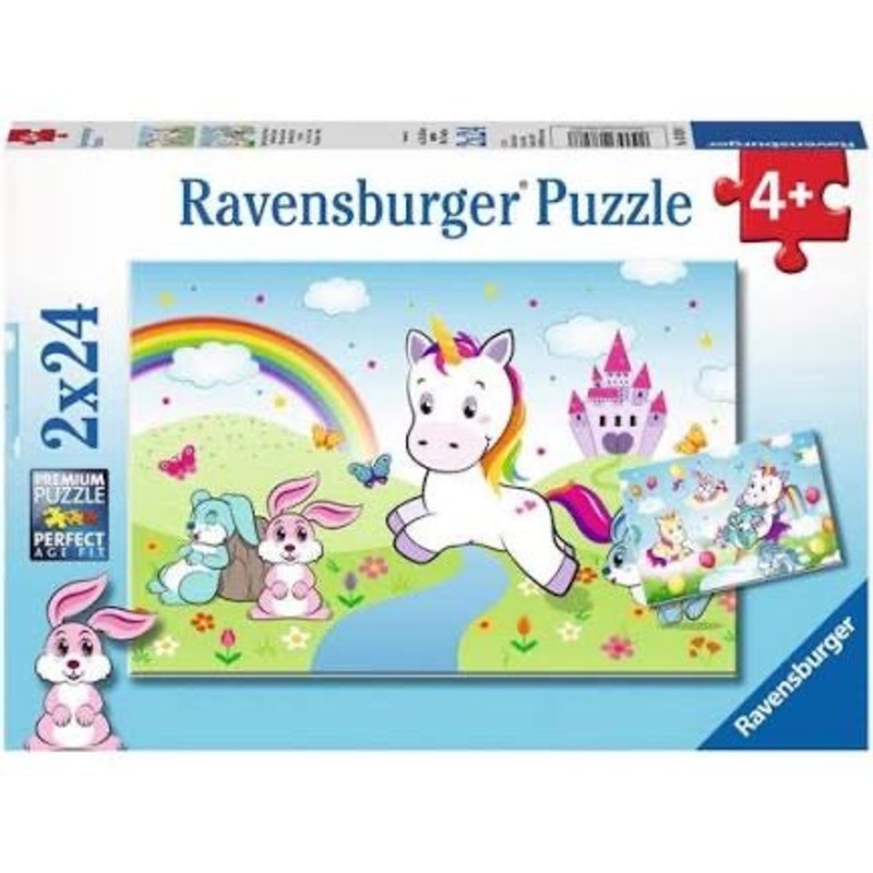 PUZZLE 2X24PC FAIRYTALE UNICORN