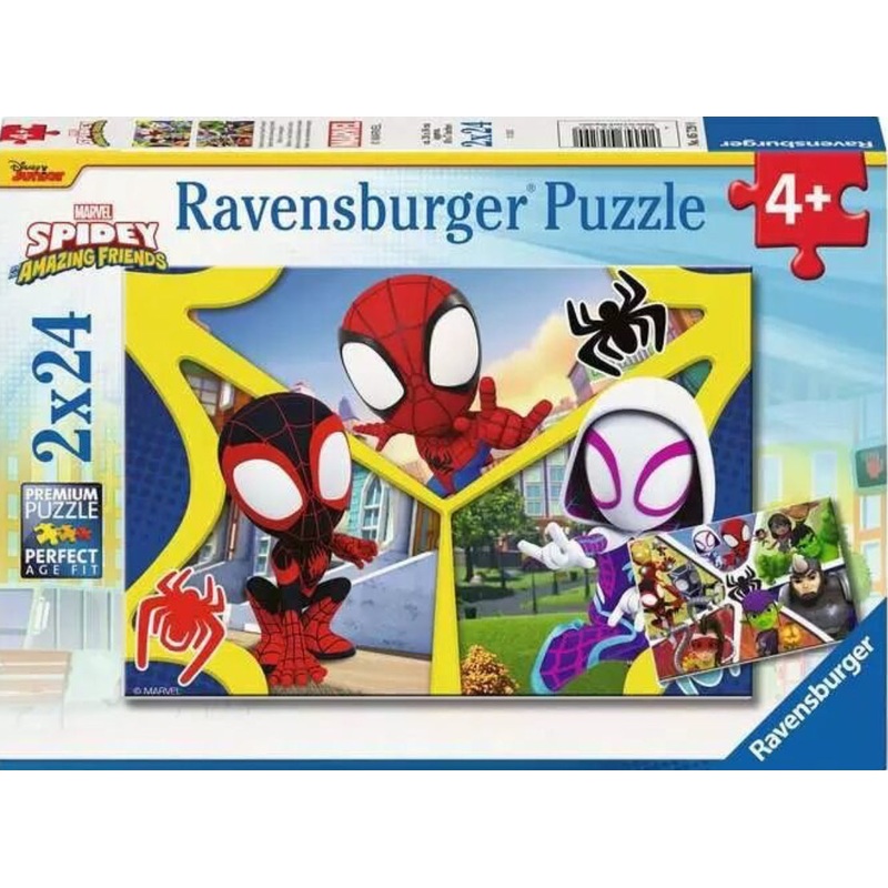 PUZZLE 2X24PC SPIDEY & FRIENDS