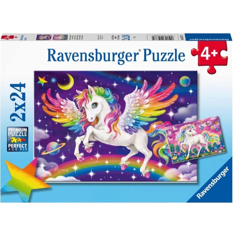 PUZZLE 2X24PC UNICORN & PEGASUS