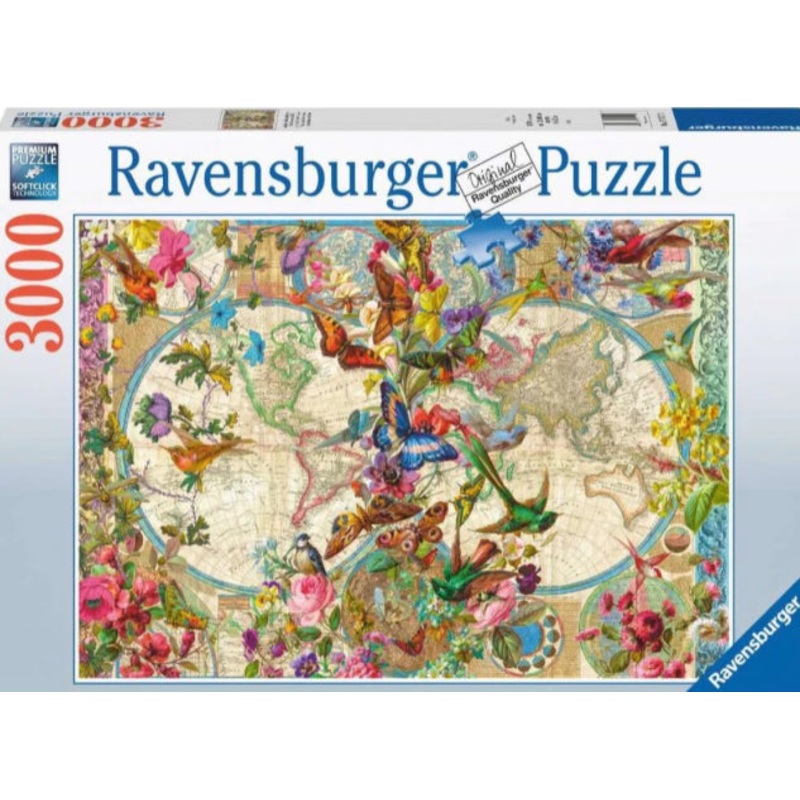 PUZZLE 3000PC FORA & FAUNA WORLD MAP