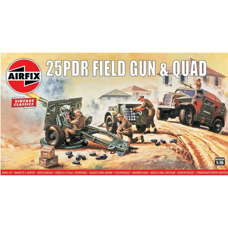 AIRFIX 1:76 25DPR FIELD GUN & QUAD