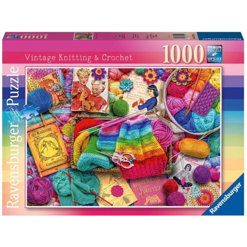 PUZZLE 1000PC VINTAGE KNITTING & CROCHET