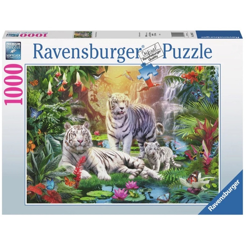 Puzzle 1000Pc White Tiger Family