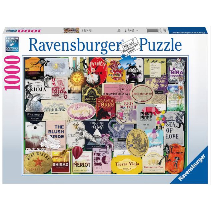 PUZZLE 1000PC WINE LABELS NEW