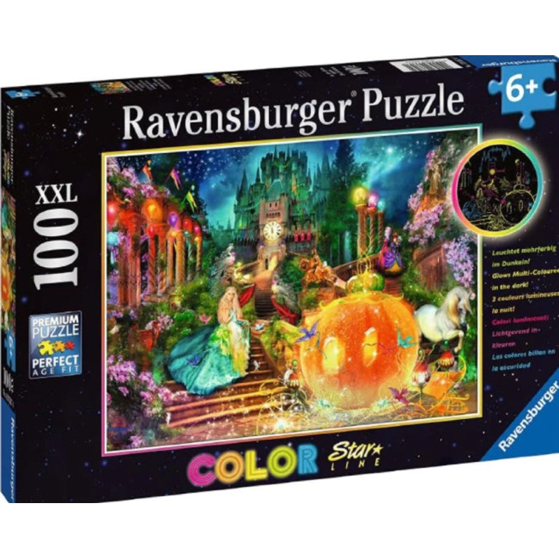 PUZZLE 100PC CINDERELLA & GLASS SLIPPER