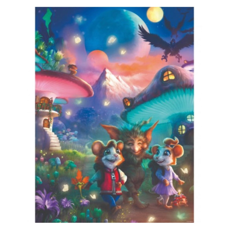 PUZZLE 100PC ENCHANTING MUSHROOM TOWN