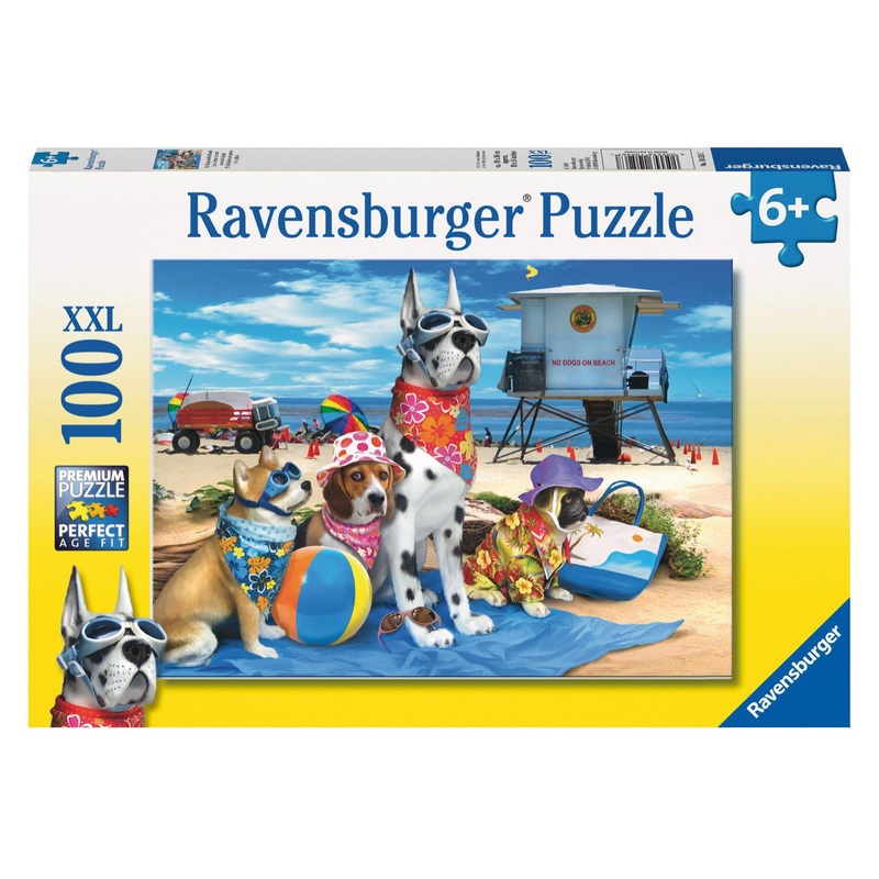 PUZZLE 100PC NO DOGS ON BEACH