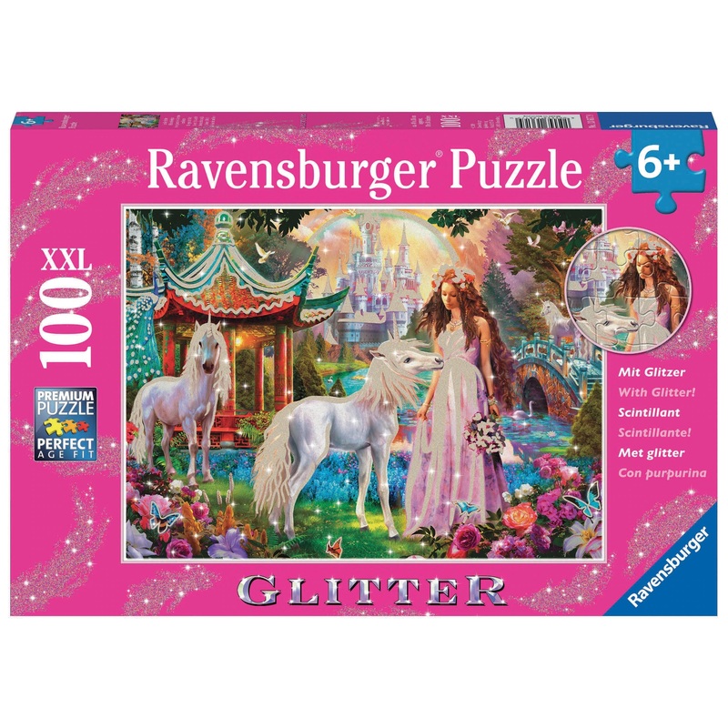 PUZZLE 100PC PRINCESS WITH UNICORN