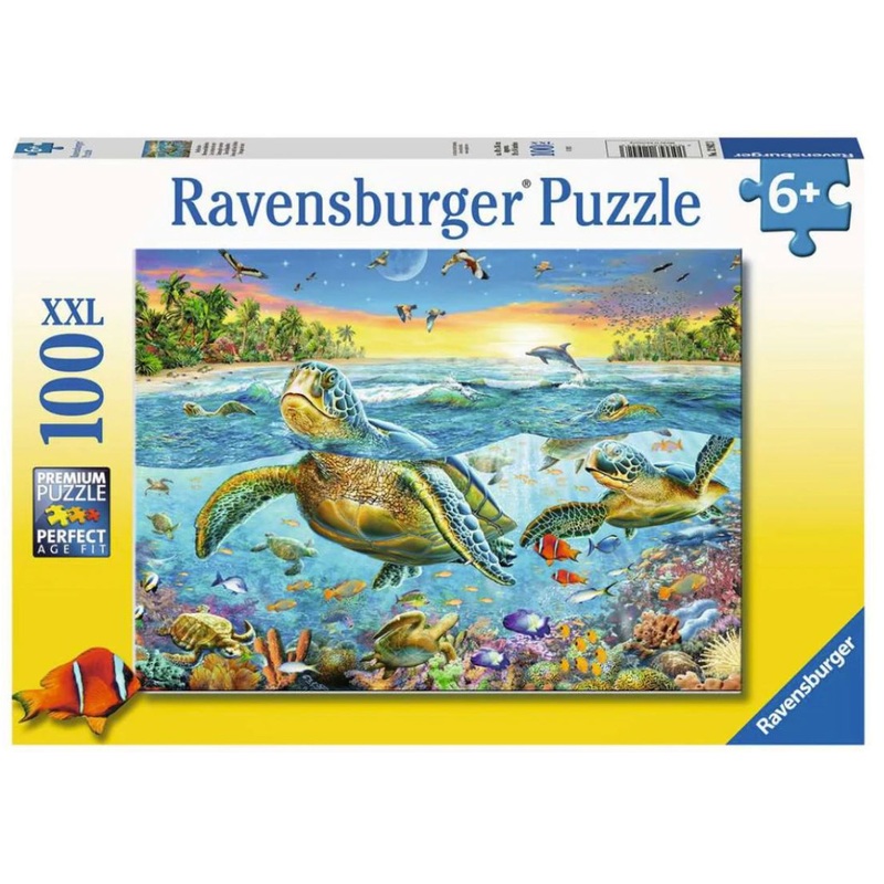 PUZZLE 100PC SWIM WITH SEA TURTLES