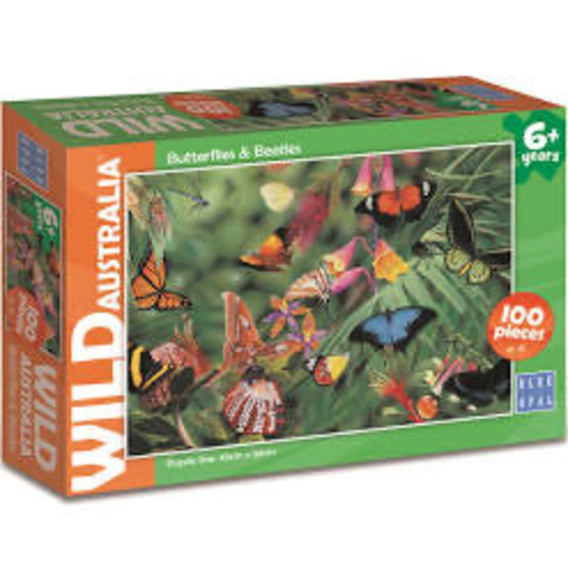 PUZZLE 100PC WILD AUST B/FLIES & BEETLES