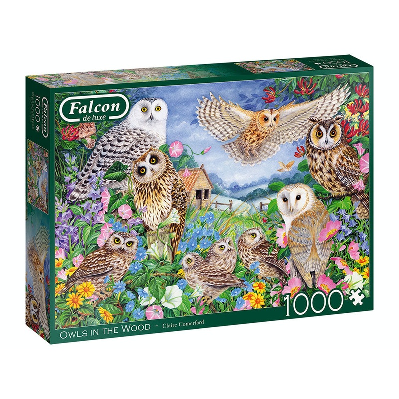 PUZZLE 1000PC OWLS IN THE WOOD