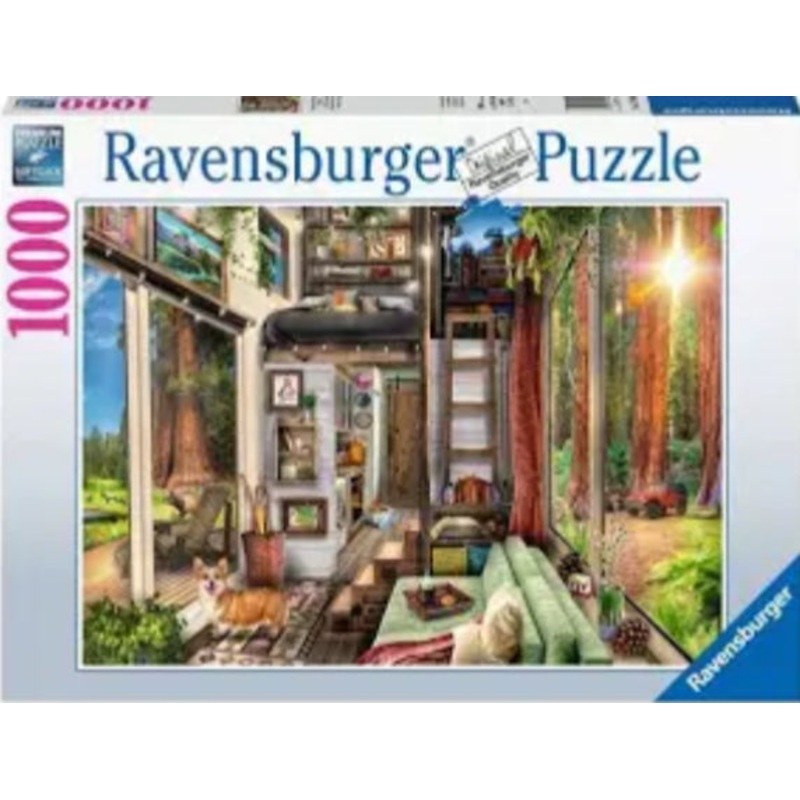 PUZZLE 1000PC REDWOOD FOREST TINY HOME N