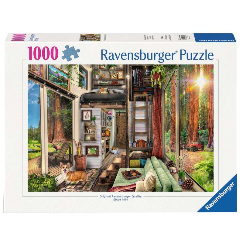 PUZZLE 1000PC REDWOOD FOREST TINY HOUSE