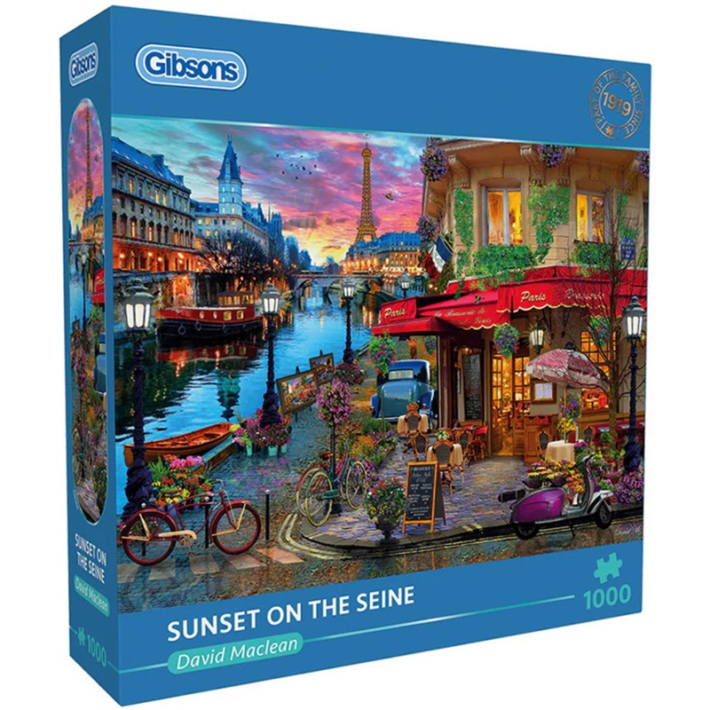 PUZZLE 1000PC SUNSET ON THE SEINE