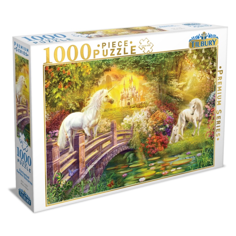 Puzzle 1000Pc Enchanted Garden Unicorns