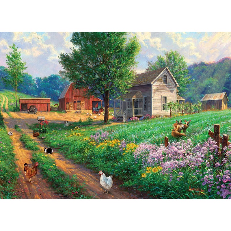 PUZZLE 1000PC FARM COUNTRY COBBLE HILL