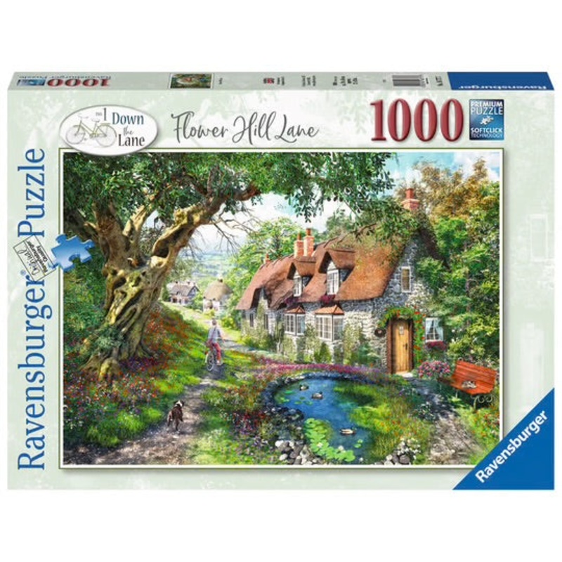 PUZZLE 1000PC FLOWER HILL LANE NEW