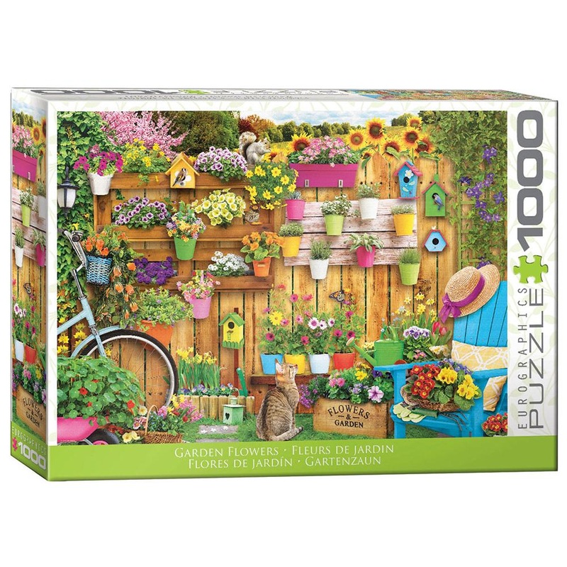 PUZZLE 1000PC GARDEN FLOWERS