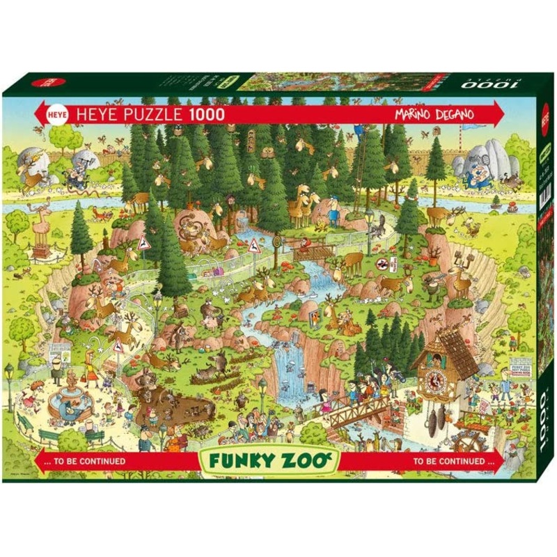 PUZZLE 1000PC HEYE FUNKY ZOO BLACK FORES