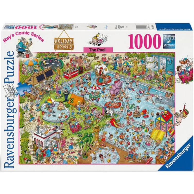 PUZZLE 1000PC HOLIDAY RESORT 3 THE POOL