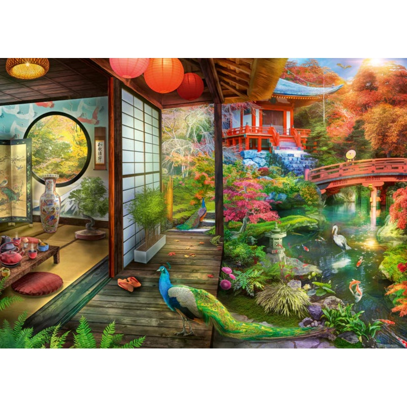 PUZZLE 1000PC JAPANESE GARDEN TEAHOUSE N
