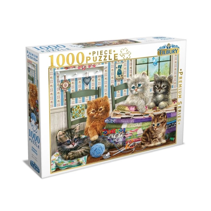 Puzzle 1000Pc Kittens Knitting