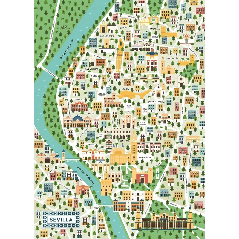PUZZLE 1000PC MAP 9OF SEVILLE