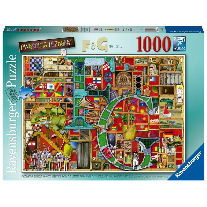 PUZZLE 1000PC AWESOME ALPHABET F&G NEW