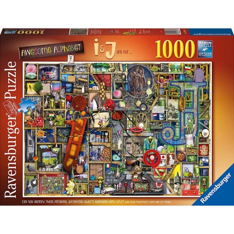 PUZZLE 1000PC AWESOME ALPHABET I & J NEW