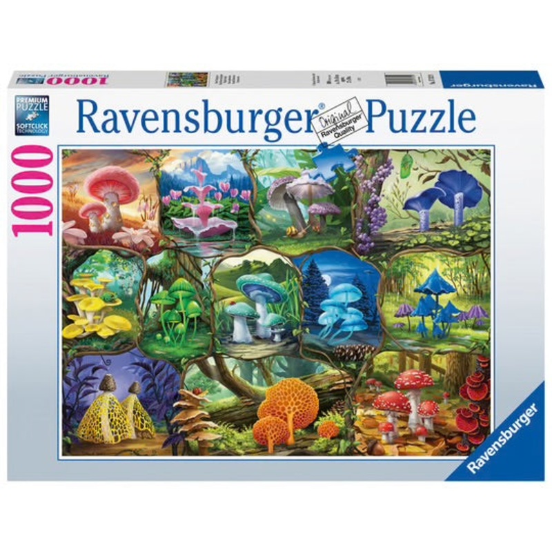 PUZZLE 1000PC BEAUTIFUL MUSHROOMS NEW