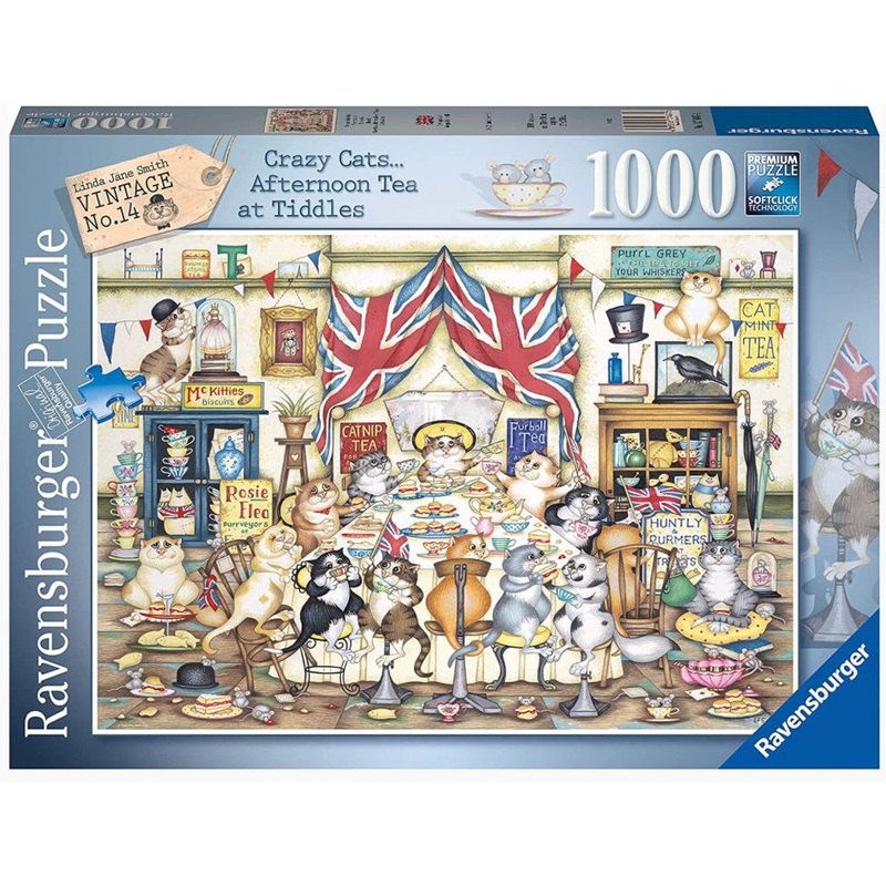Puzzle 1000Pc Crazy Cats Afternoon Tea