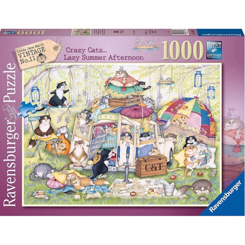 PUZZLE 1000PC CRAZY CATS GOOD LIFE NEW