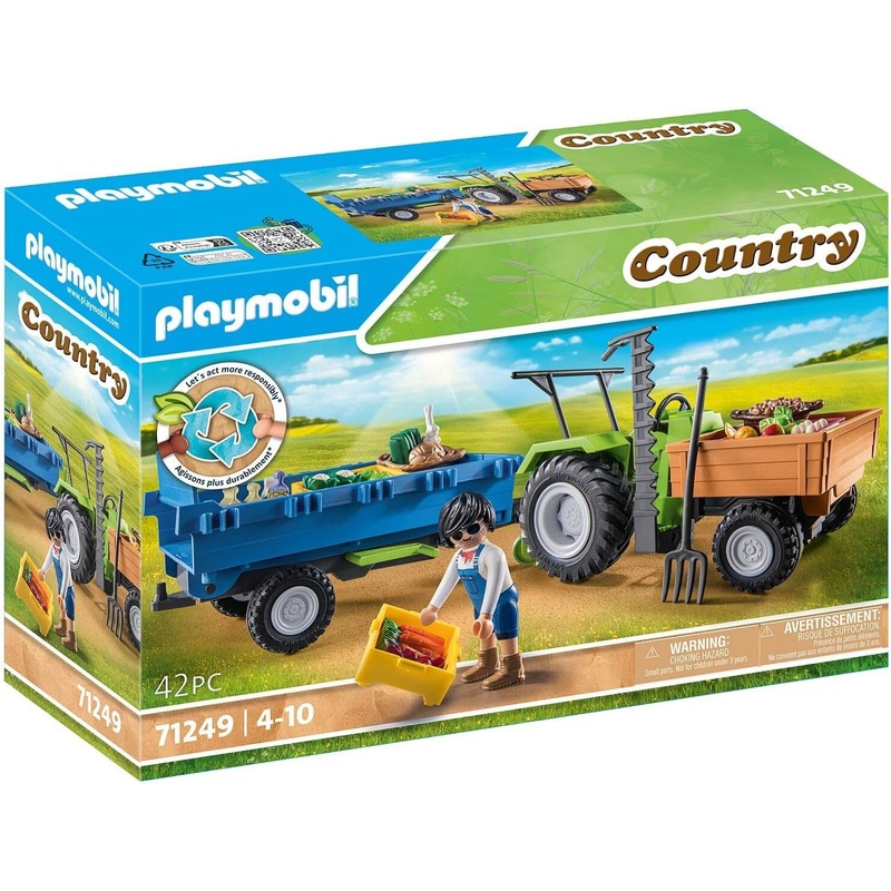 Playmobil 71249 Tractor With Trailer