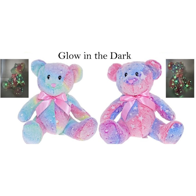 Plush Cotton Candy Teddy Bear Asstd