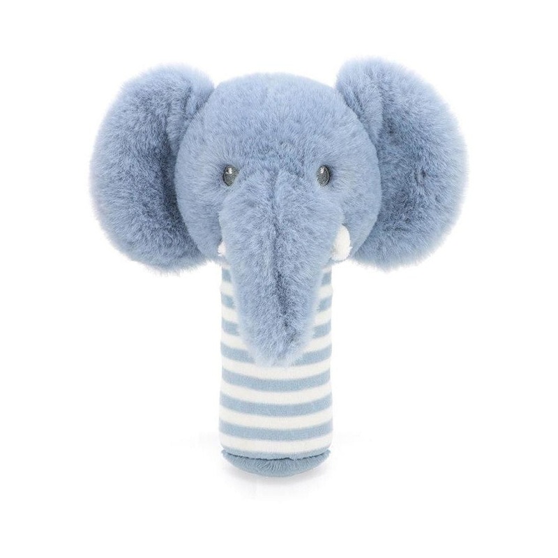 PLUSH KEELECO STICK RATTLE ELEPHANT