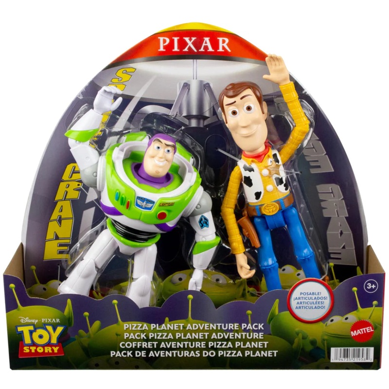 PIXAR 7 INCH BUZZ & WOODY 2 PK POSEABLE