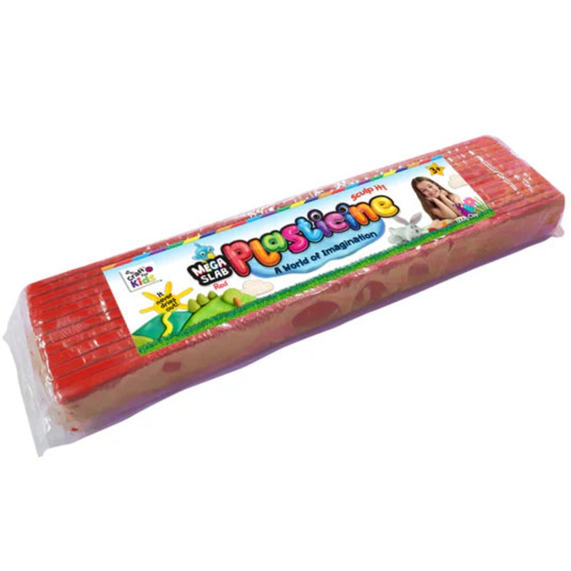 PLASTICINE 500GRAM BLOCK RED