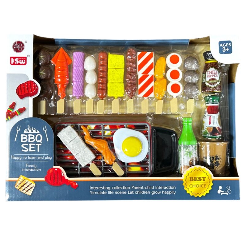 PLAY FOOD BBQ SET