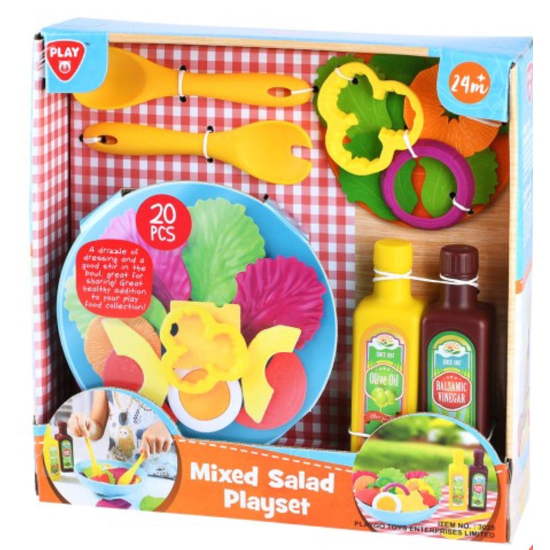 PLAYGO PLASTIC MIXED SALAD SET