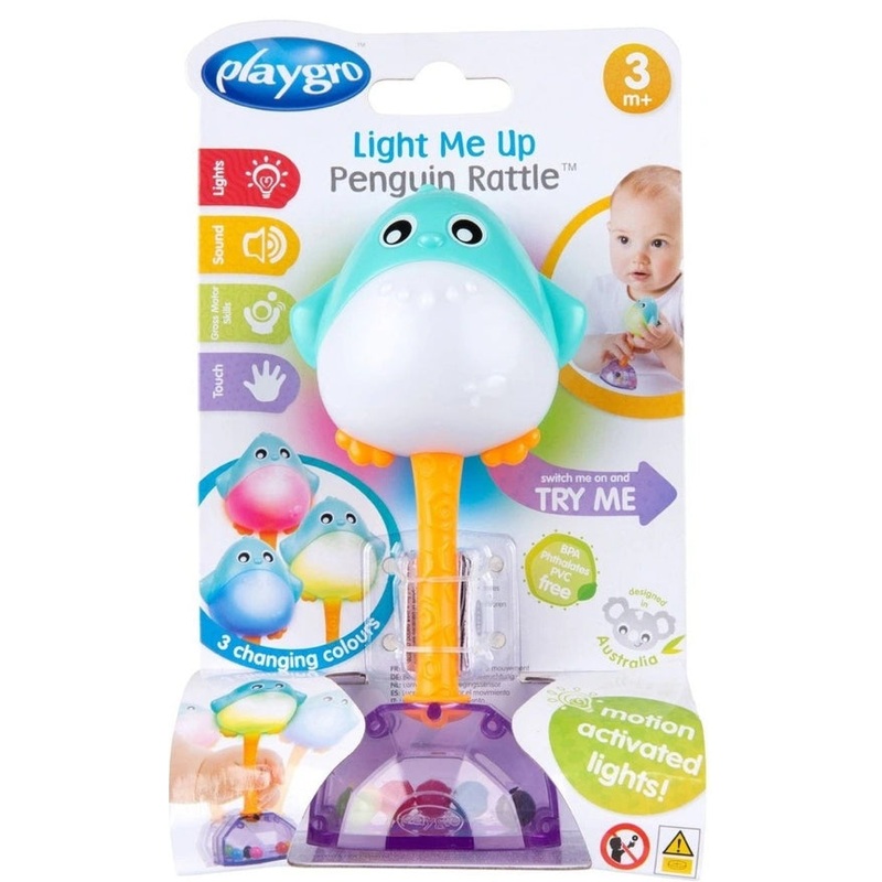 PLAYGRO LIGHT ME UP PENGUIN RATTLE