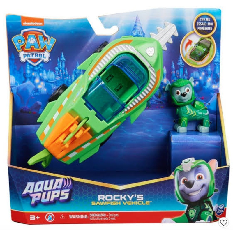PAW PATROL AQUA PUPS ROCKY'S SAWFISH VEH