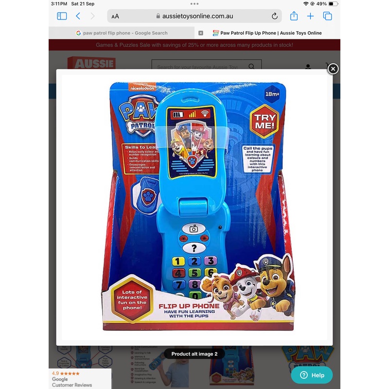 PAW PATROL FLIP UP PHONE