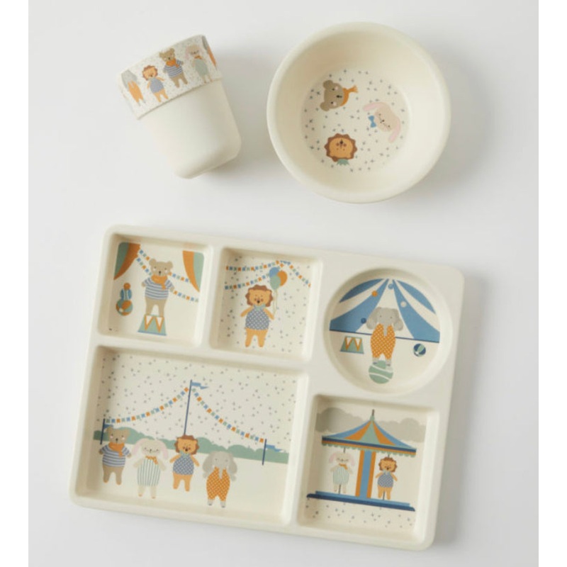 PILBEAM 3PC DIVIDER DINING SET ANIMALS