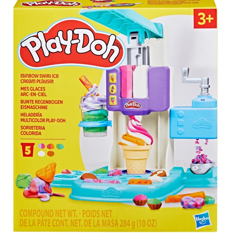 P/DOH RAINBOW SWIRL ICE CREAM PLAYSET