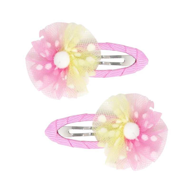 P/Pop Hcg184 Pink Mesh Hairclip