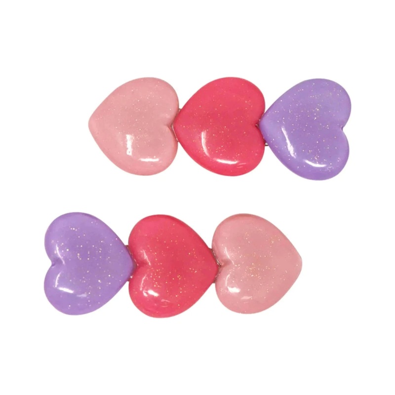 P/Pop Hcm114 Glitter Heart Alligator Cli