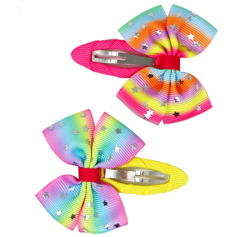 P/POP HCM118 RAINBOW & STAR BOW HAIRCLIP