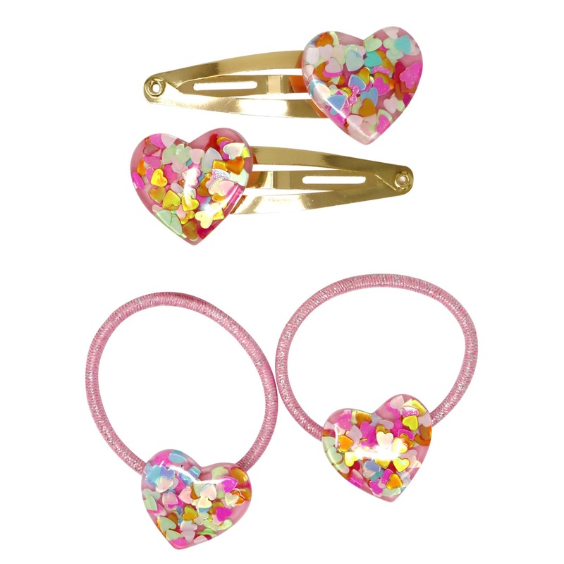 P/Pop Hdg105 Glitter Heart Hair Access