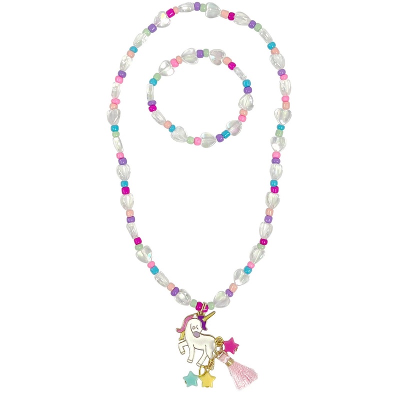 P/POP NBG166 UNICORN NECKLACE & BRACELET